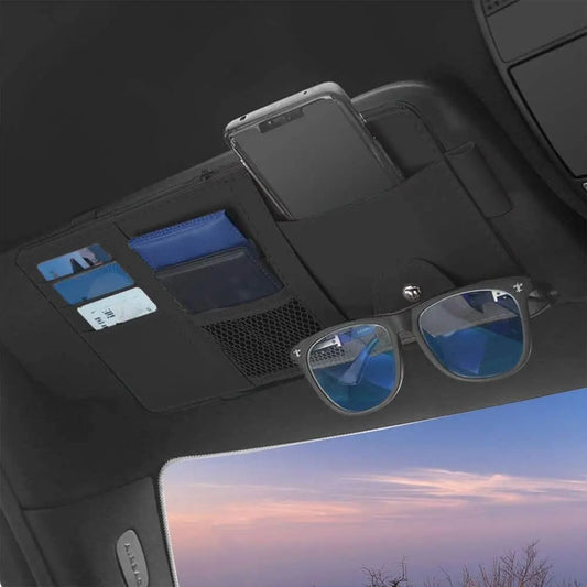 Multi-Pocket Sun Visor Organizer